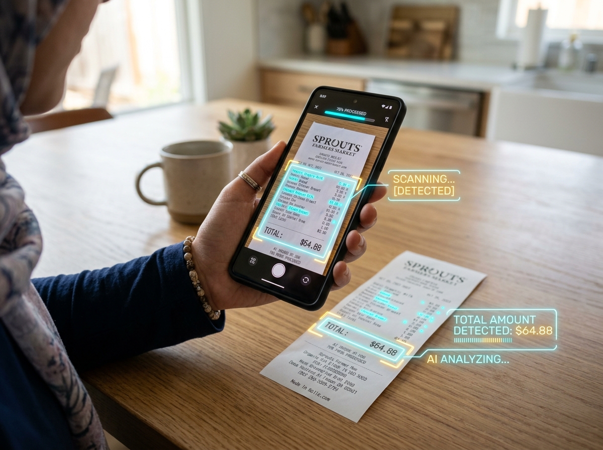 Visual Scan Struk Belanja AI
